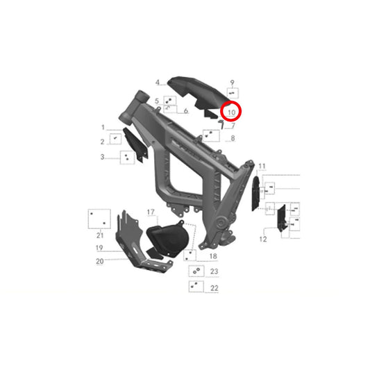 10. Battery Pack Holder Cover Buffer Gasket (1 Pc)