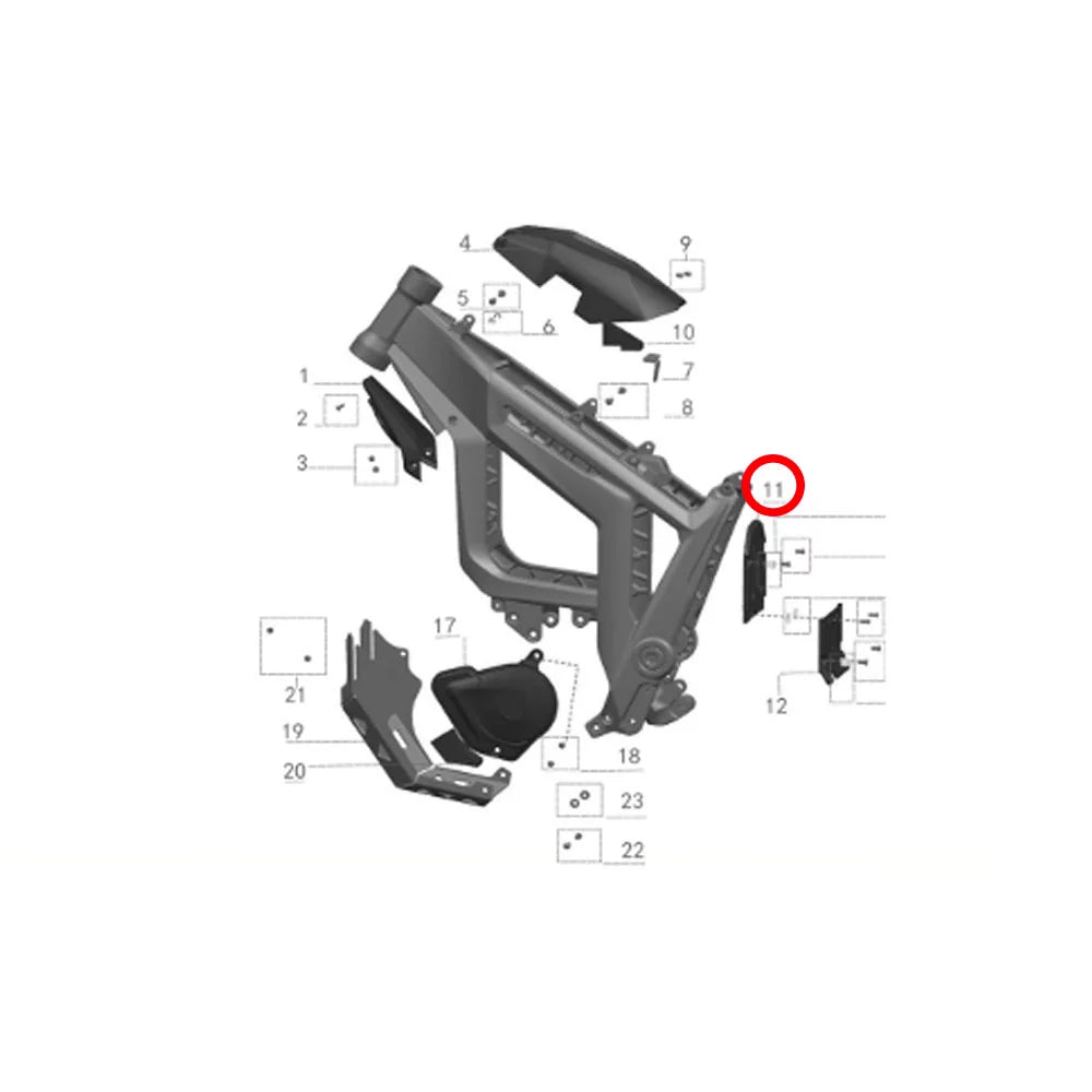 11. Battery Pack Rear Fender Upper Section