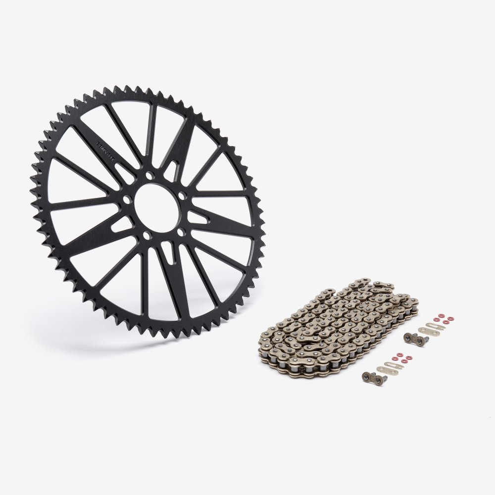 EBMX Black Premium Alloy Sprockets and Chain 428-64T