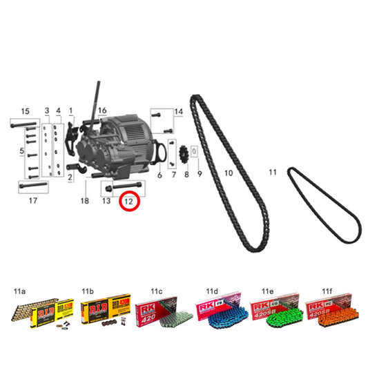 12. Bolt (M10*80) (1 Pc)