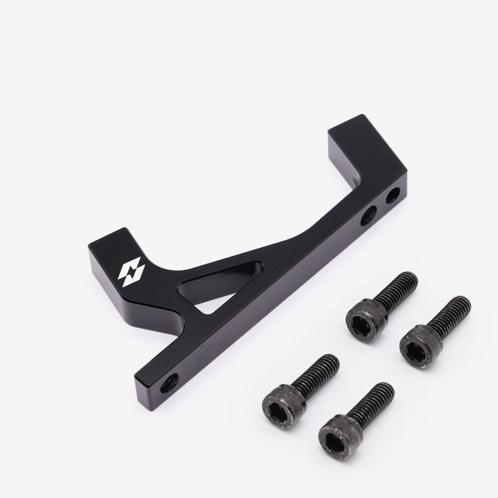 Full-E Charged Front Brake Caliper Bracket for KKE / Fastace 250mm Oversize Brake Disc Black