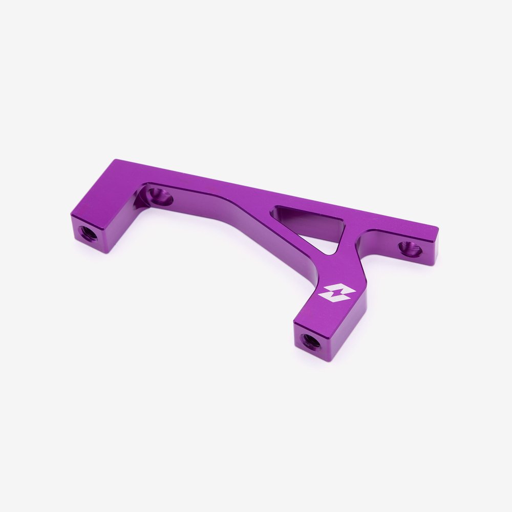 Full-E Charged Front Brake Caliper Bracket for KKE / Fastace 250mm Oversize Brake Disc Purple