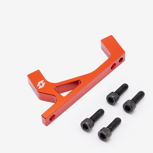 Full-E Charged Front Brake Caliper Bracket for KKE / Fastace 250mm Oversize Brake Disc Orange