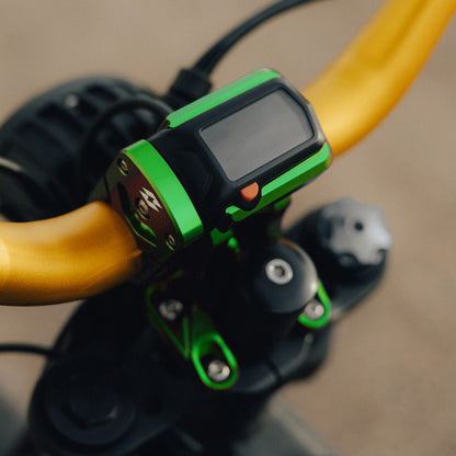 Full-E Charged Speedo Relocation Bracket Green