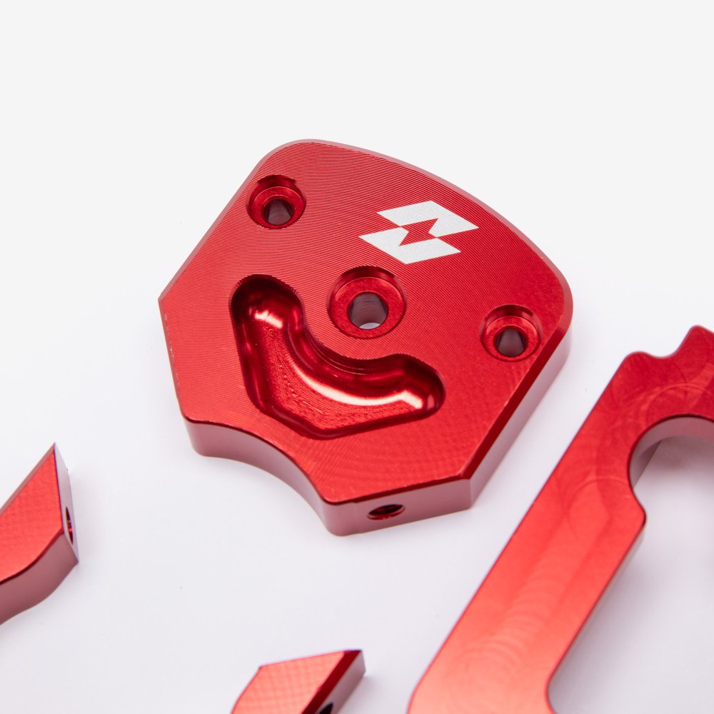 Full-E Charged Speedo Relocation Bracket Red