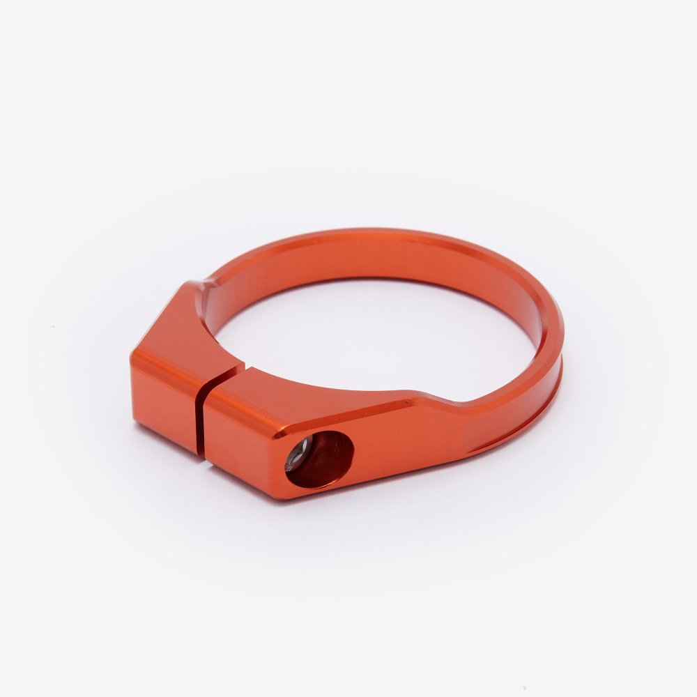 Full-E Charged Steering Tube Riser Reinforcing Clamp Orange