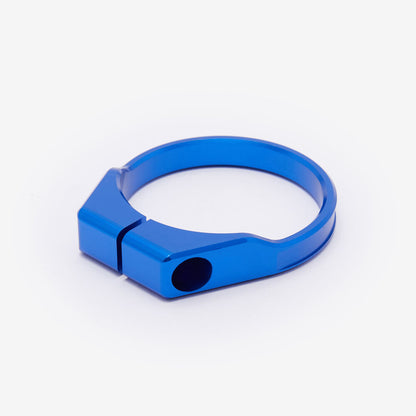 Full-E Charged Steering Tube Riser Reinforcing Clamp Blue