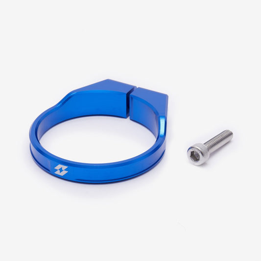 Full-E Charged Steering Tube Riser Reinforcing Clamp Blue