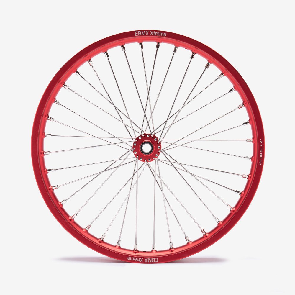 EBMX Front Alloy 7000 Series Wheels With SurRon Hub 21inch Red