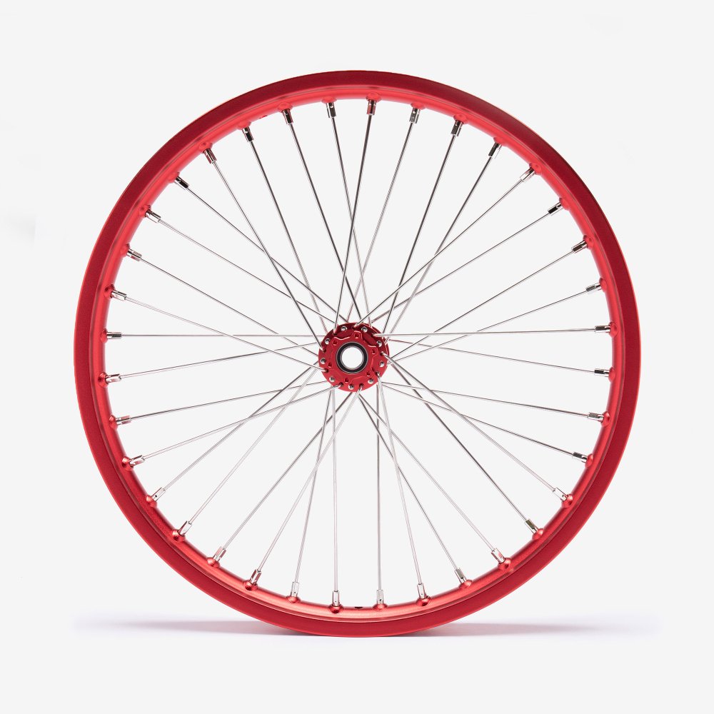 EBMX Front Alloy 7000 Series Wheels With SurRon Hub 21inch Red