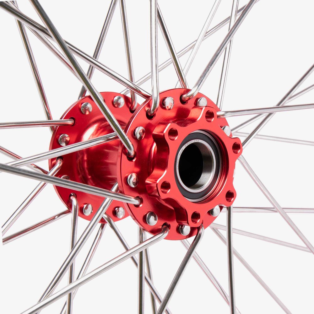 EBMX Front Alloy 7000 Series Wheels With SurRon Hub 21inch Red