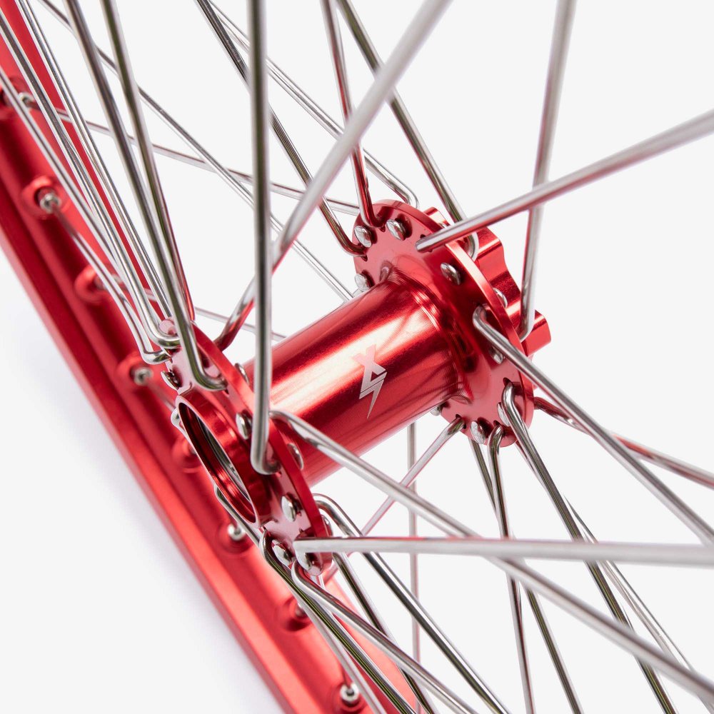 EBMX Front Alloy 7000 Series Wheels With SurRon Hub 21inch Red