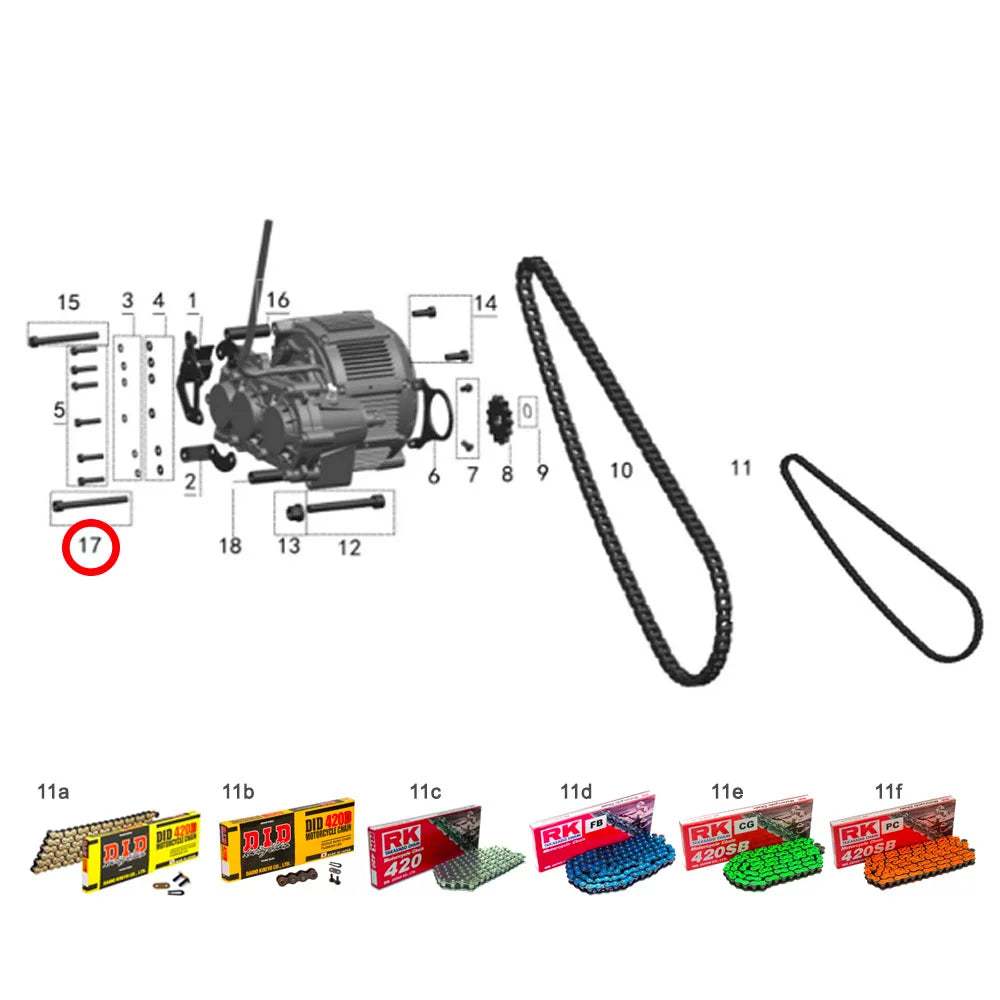 17. Bolt (M8*80) (1 Pc)