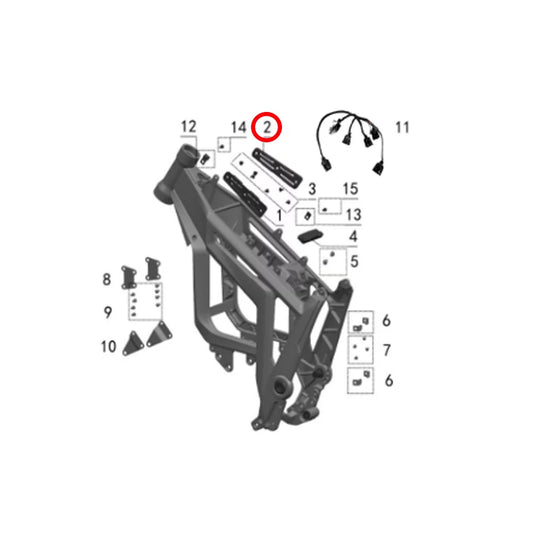 2. Right Battery Pack Holder Rubber Cushion