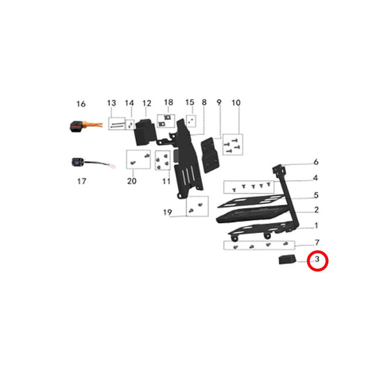 3. Rubber Pad Under Battery Bay