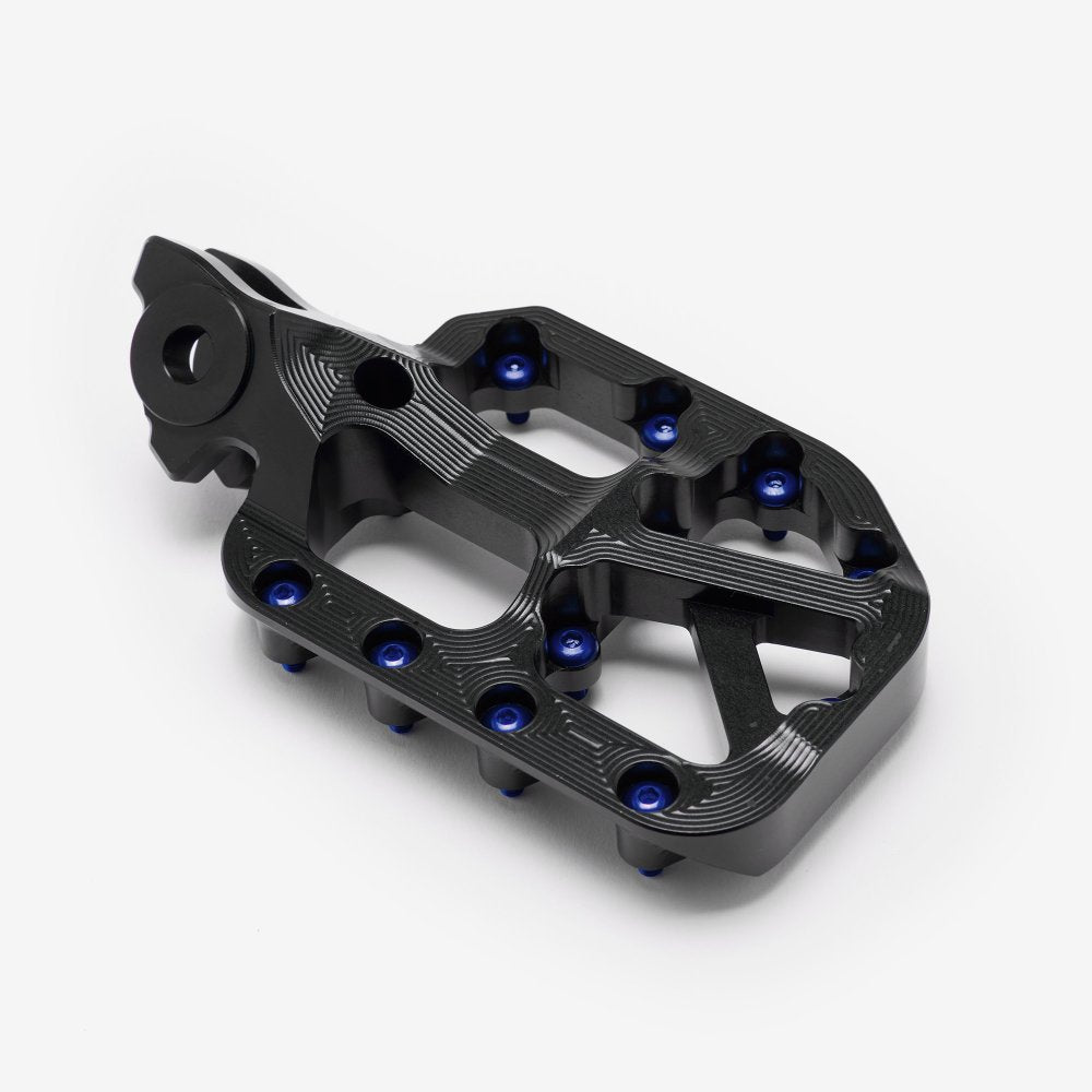 Full-E Charged Black Foot Peg Set Blue Pins