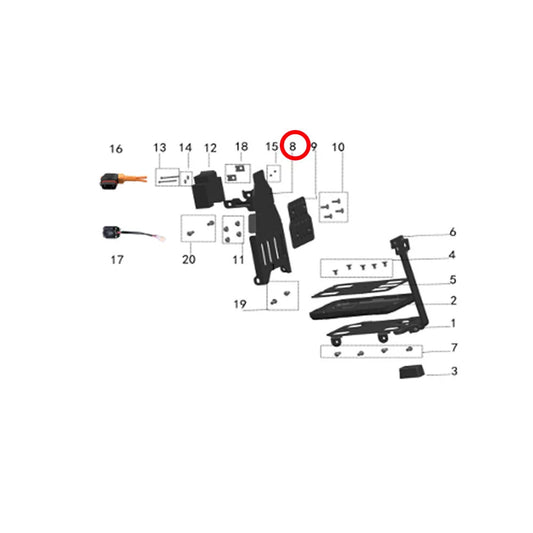 8. Battery Pack Holder Front Fender