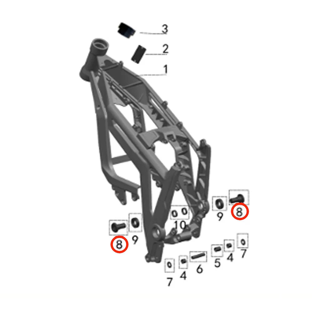 8. Rear Fork Shaft 36-20-42.5