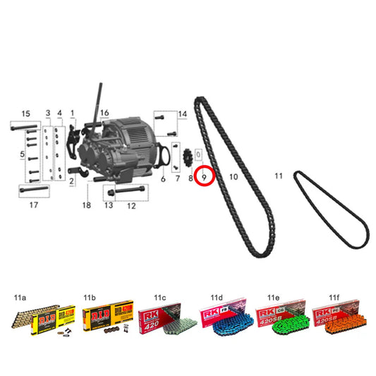 9. Circlip GB/T894 (1 Pc)